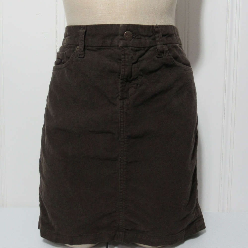 Citizens Of Humanity Chocolate Brown Corduroy Skirt Size 30